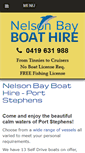 Mobile Screenshot of nelsonbayboathire.com.au